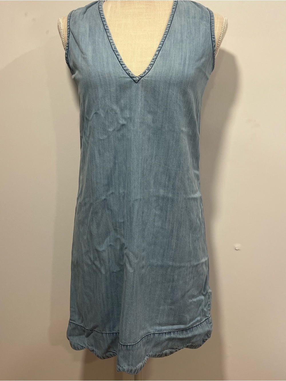 Truth Light Blue V-Neck Mini Dress